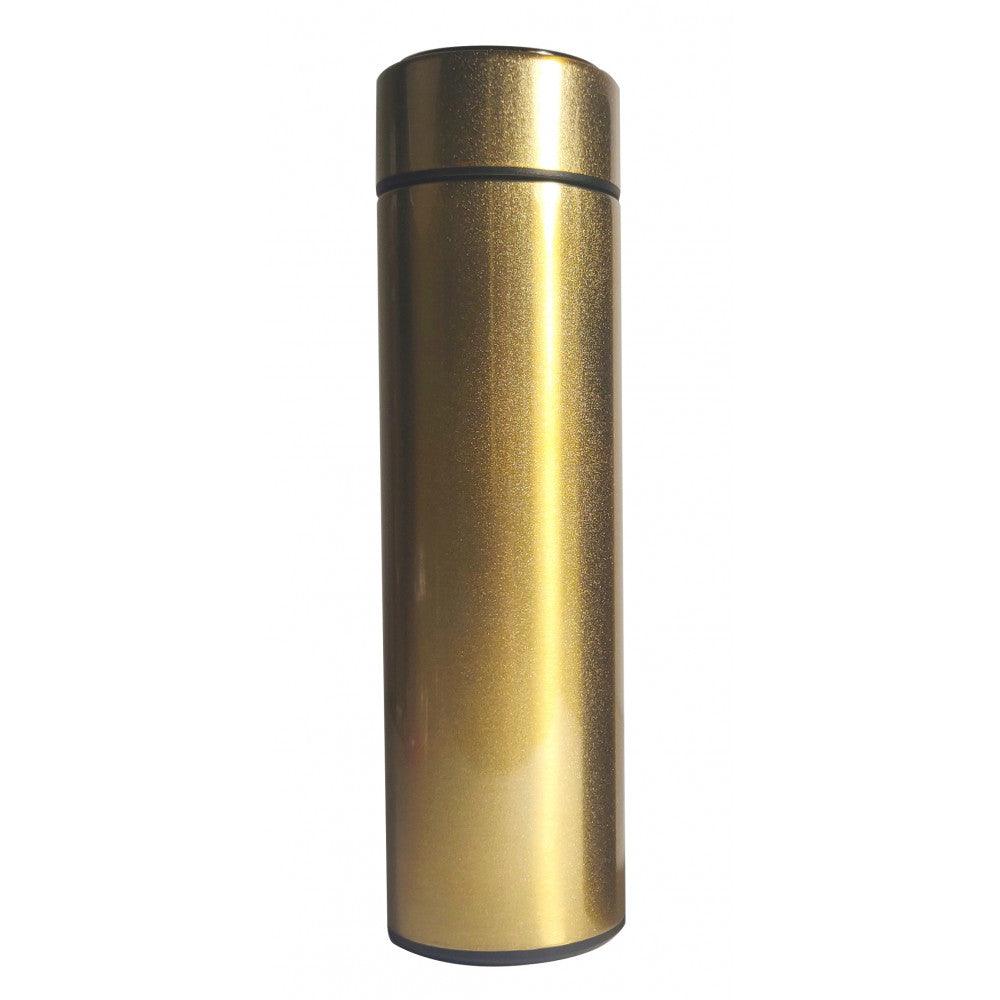 LED Temperature Bottle | With Smart Temperature Display |  Shiny Metallic Golden Design  | Multi-Usage - Scoobies