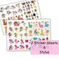 Scoo-Rub Stickers (Pink) | Transfer Sticker Set | With Stylus |  Fairlyland | Dreamland | Desertland | 100+ Stickers | DIY Sticker Activities | Artistic Mini Box