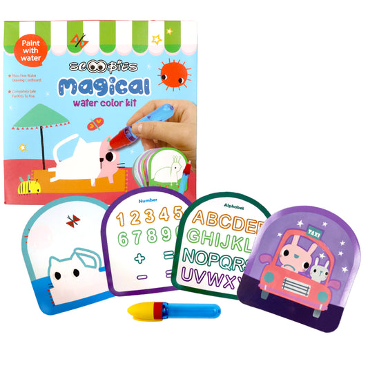 Magical Water Color Kit | 10 Piece Set | Reusable Kids DIY Activity