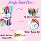 Acrylic Paint Pens | Extra Fine Chisel Tip  | 12 Vibrant Shades | Multiple Surface Compatible | DIY Joy Set - Scoobies