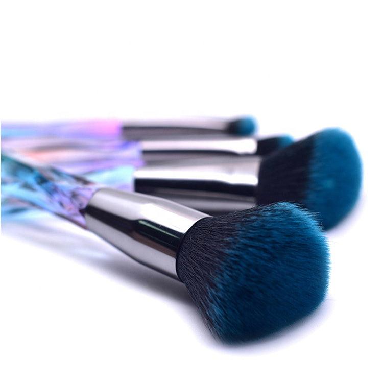 Bling By Scoobies Make Up Brushes |  Pack of 4 |  With Brush Storage Stand | Holographic Premium Handle |  Classy Synthetic Women Brushes |  For Professional & Home Use - Scoobies
