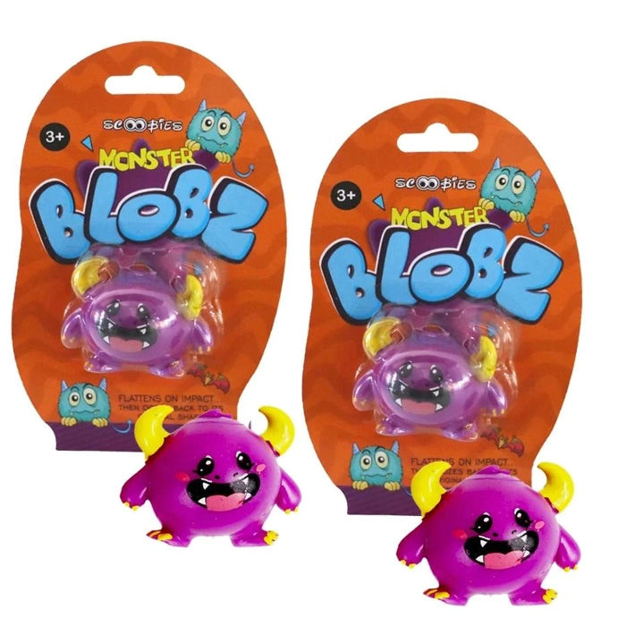 Blobz Monsters' World | Pack Of 2 | Sensory Fidget Toy | Stress Buster | Splat Smash Toy
