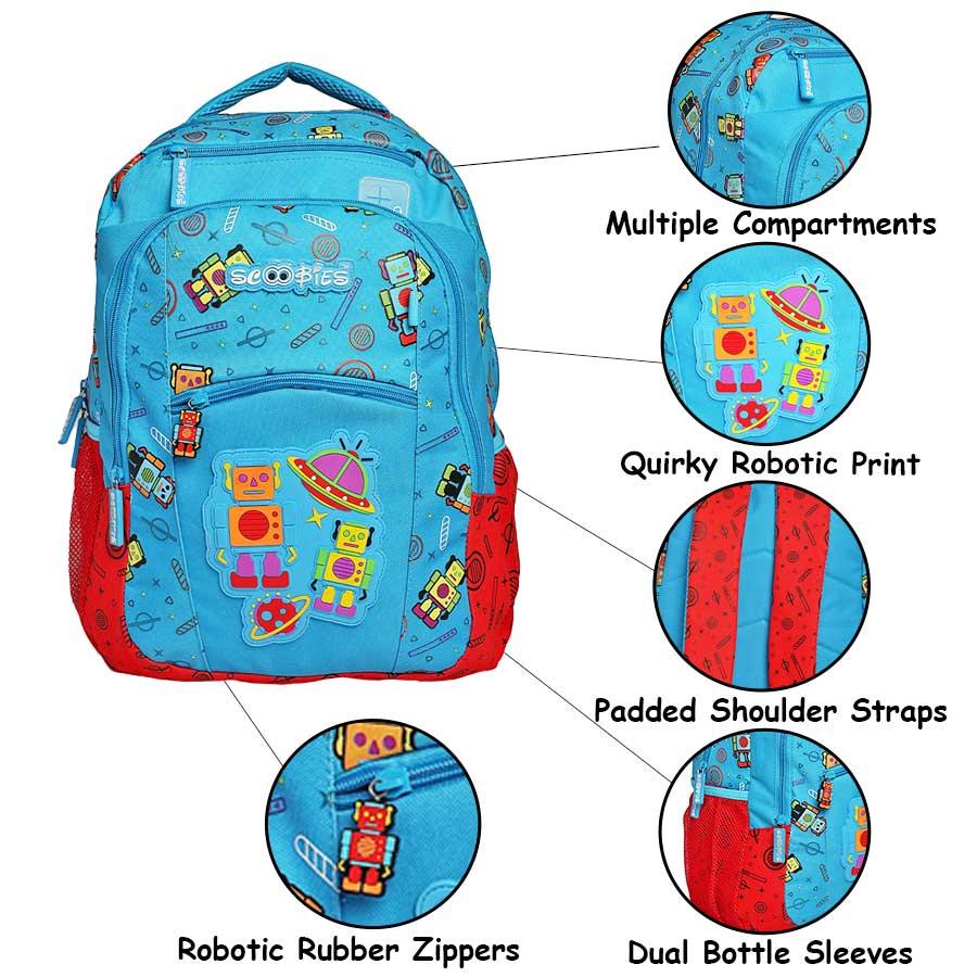 Fab N Dab Bag  |  Robotic Applique Badge Design  |  Bright Colours  | - Scoobies