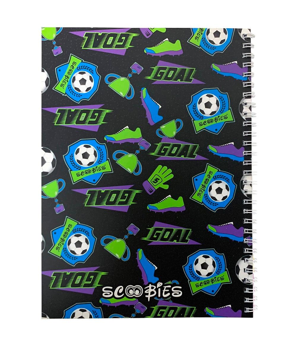 Football Love Notebook | 80 Ruled Premium Pages |  Spiral Bound |  Soft Cover | A4 Size | Ideal Gifting Option - Scoobies