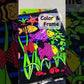 Velvet Art Book | Jungle Theme  | Set of 4 Velvet Cards | With 6 Fibre Pens  |     A4 Poster Size | Embossed 3D Craft