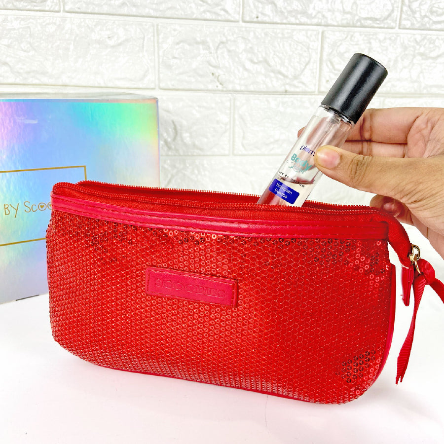 Red Lady Makeup Pouch - Carry Makeup in Style