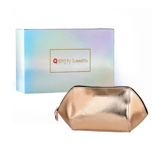 Bewitching Gold Makeup Pouch - Perfect for on the go!