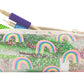 Rainbow N Glitter Pencil Pouch | Stellar Shimmery Rainbow Design | Holographic Print |  Multi-Utility Pouch