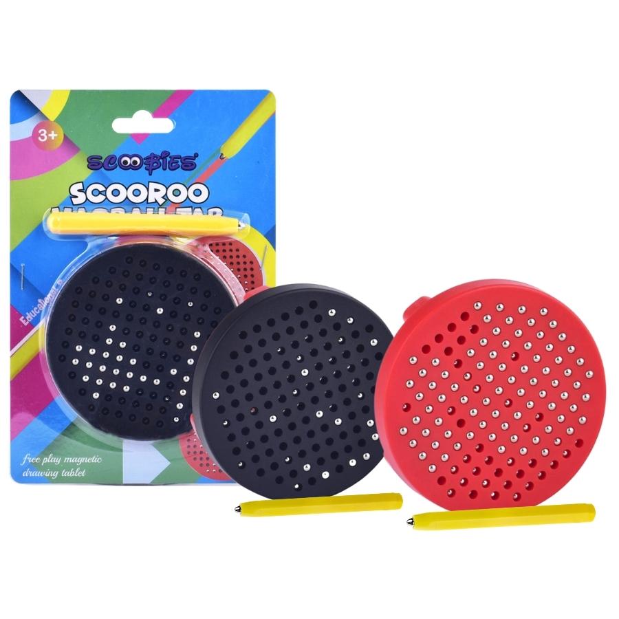 ScooRoo Magball Tab  | With Magnetic Beads & Stylus | Mess-Free Magnetic Drawing Board | With Audible Click Sound | Creative Learning Tool