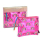 Rainbow Pencil Case Cum Multi-Use Pouch | With Ribbon Zipper | Beautiful  Rainbow Transparent Front | Holographic Shiny Print